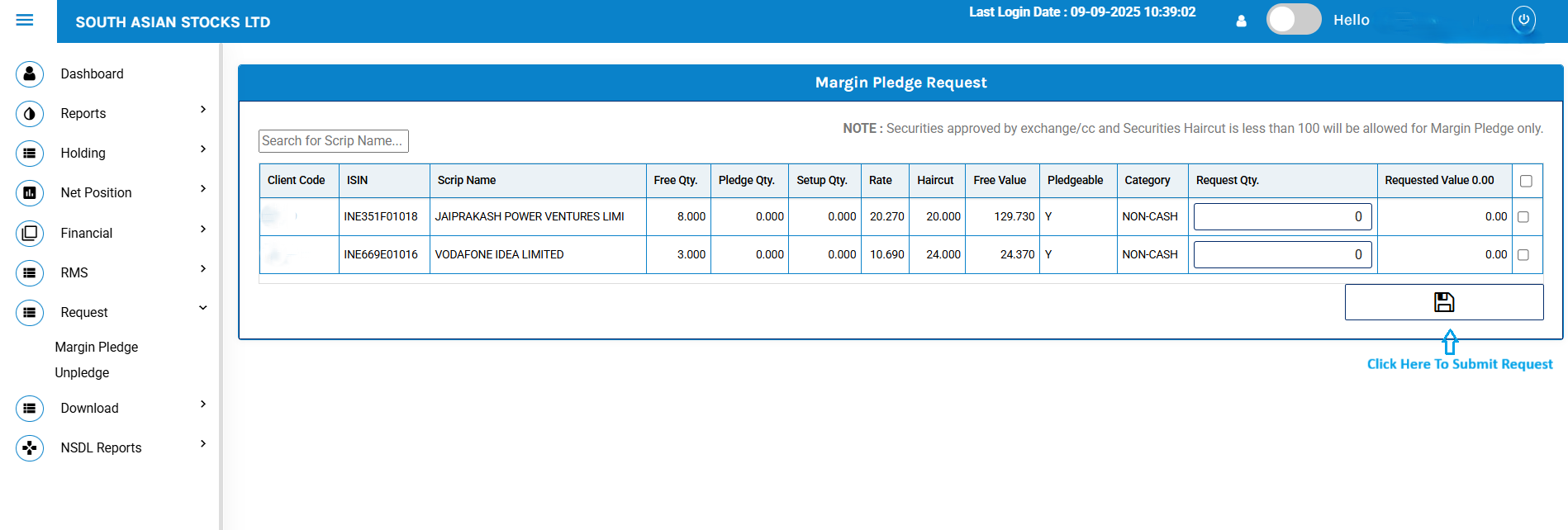 Pledge Request How to Pledge & Unpledge My Holding Shares? - Stocko